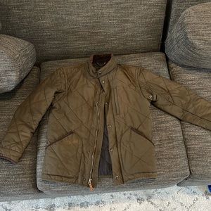 J Crew Quilted Sussex Jacket in Deep Moss